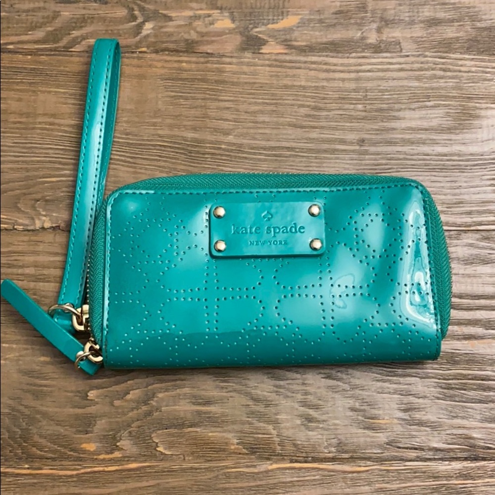 Green Kate Spade wallet